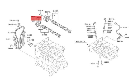 Otomobil OCV Valve Hyundai Kia yakıt kontrol valfi 24355-03HA0 Ioniq Elantra Niro
